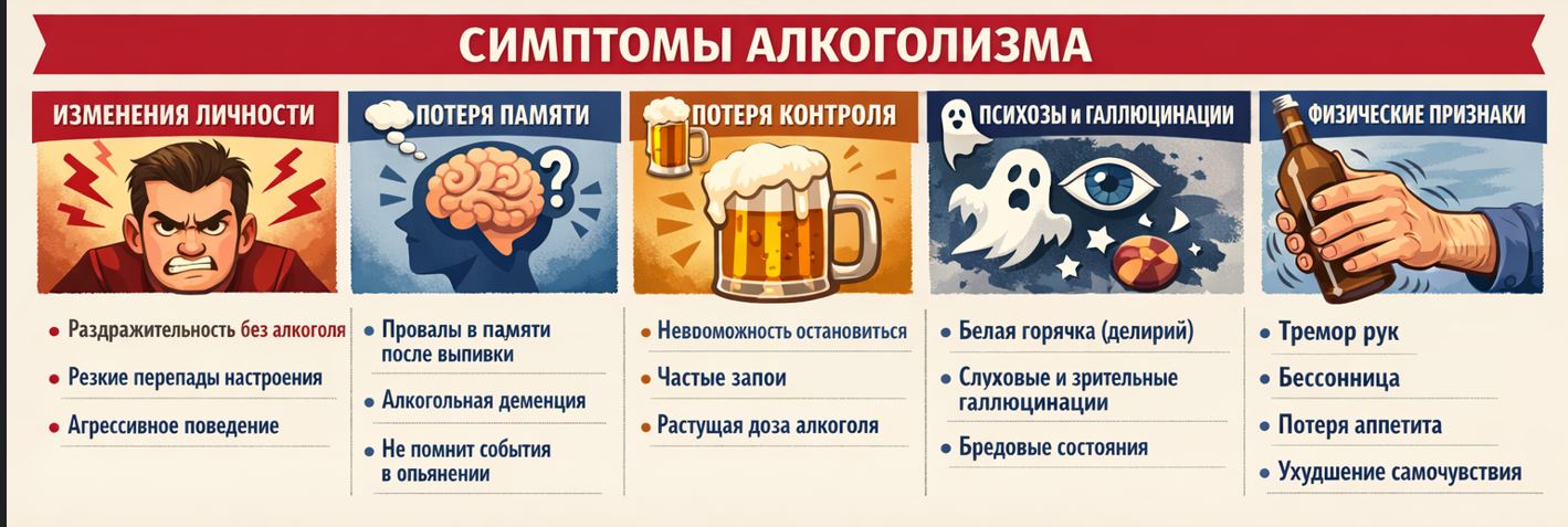 Симптомы алкоголизма